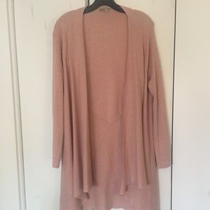 Dusty Rose / Pink Open Cardigan Sweater